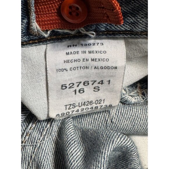 Lee Boys Premium Straight Leg Jeans Size 16 S Made In Mexico 100% Cotton Distres - Picture 3 of 6